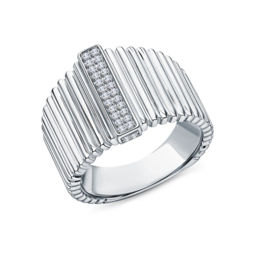 Серебряное кольцо с фианитами