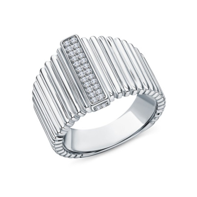 Серебряное кольцо с фианитами