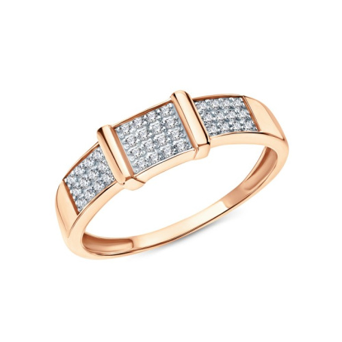 Золотое кольцо с фианитами