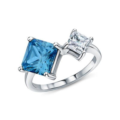 Серебряное кольцо с фианитами