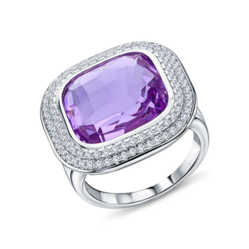 Серебряное кольцо с фианитами