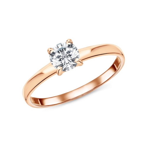 Золотое кольцо с фианитами