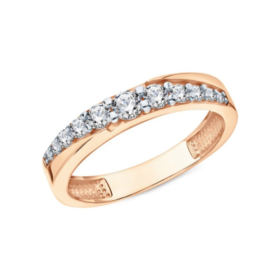 Серебряное кольцо с фианитами