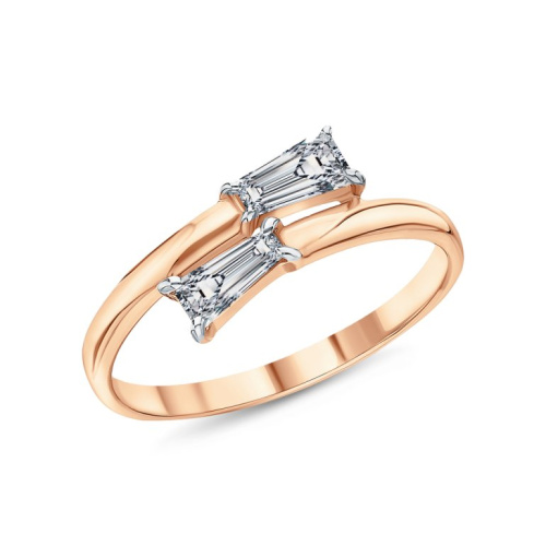 Золотое кольцо с фианитами