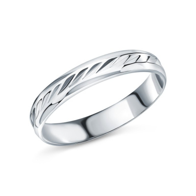 Серебряное обручальное кольцо