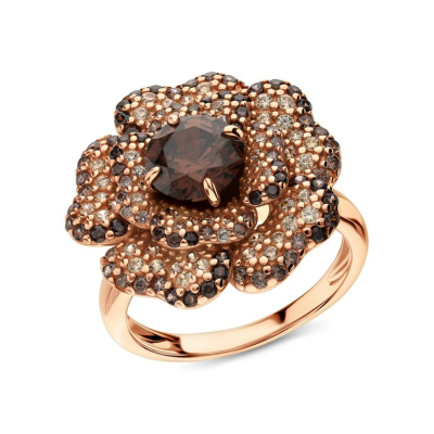 Серебряное кольцо с фианитами