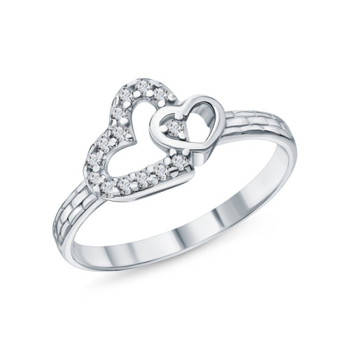 Серебряное кольцо с фианитами