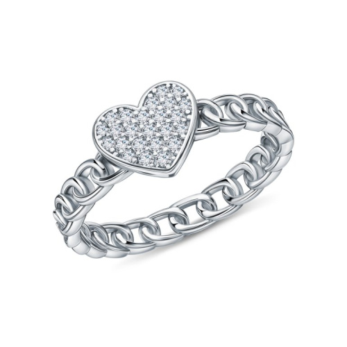 Серебряное кольцо с фианитами