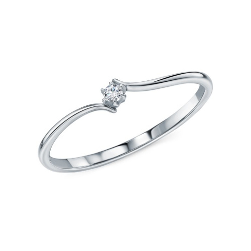 Золотое кольцо с бриллиантами природными