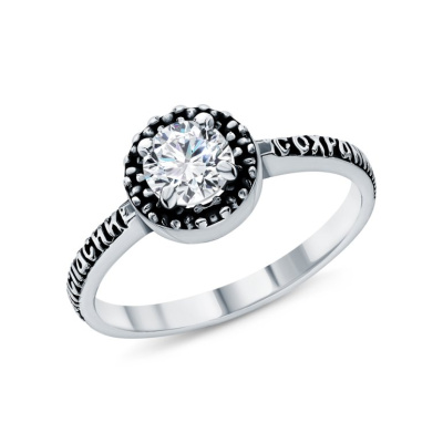 Серебряное кольцо с фианитом