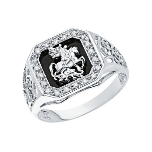 Серебряное кольцо с фианитами