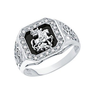 Серебряное кольцо с фианитами