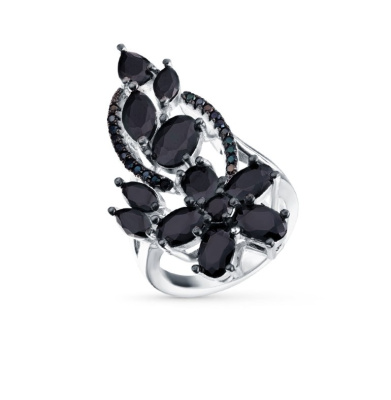 Серебряное кольцо с фианитами