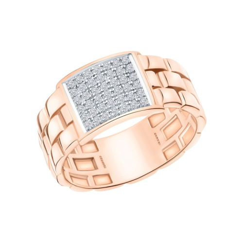 Золотое кольцо с бриллиантами природными