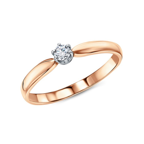 Золотое кольцо с бриллиантами природными