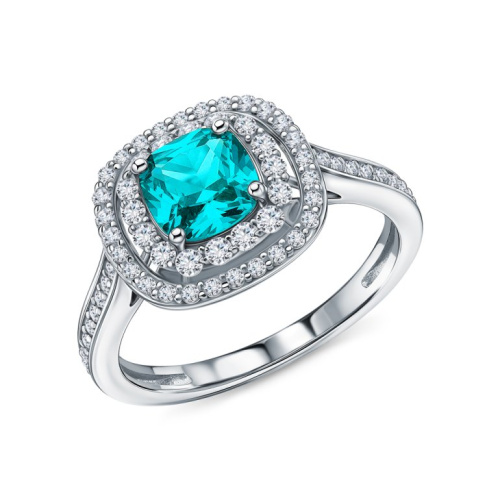 Серебряное кольцо с фианитами