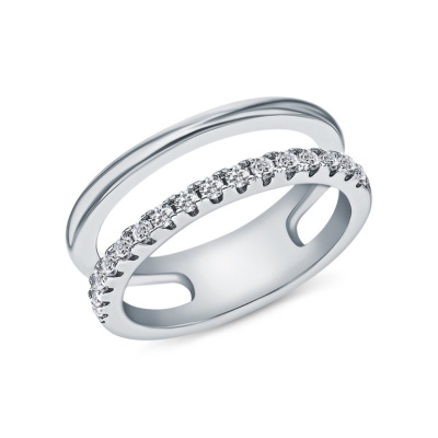 Серебряное кольцо с фианитами