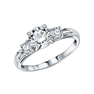 Золотое кольцо с фианитами