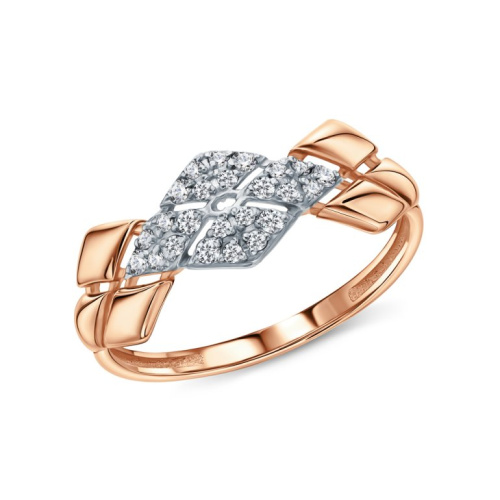 Золотое кольцо с фианитами