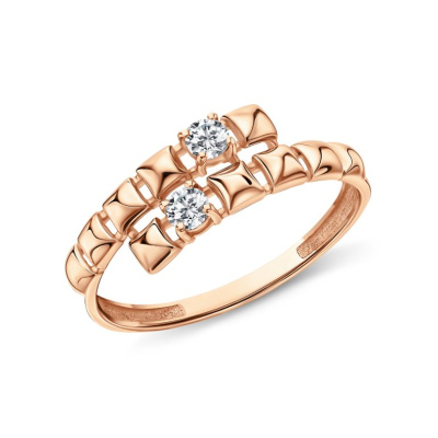 Золотое кольцо с фианитами