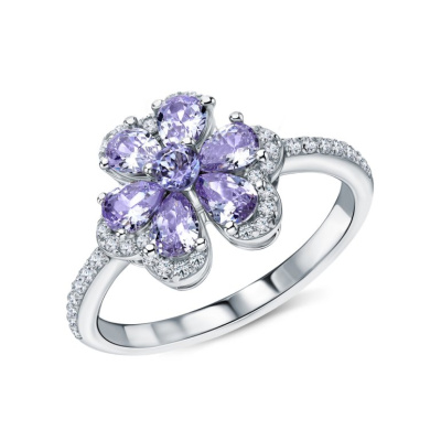 Серебряное кольцо с фианитами