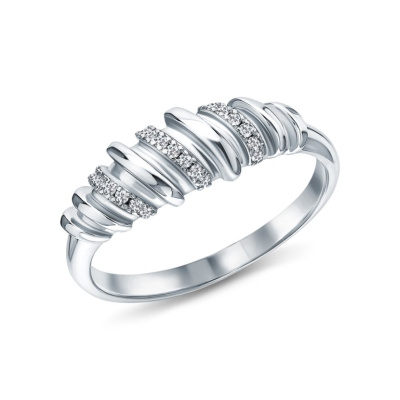 Серебряное кольцо с фианитами