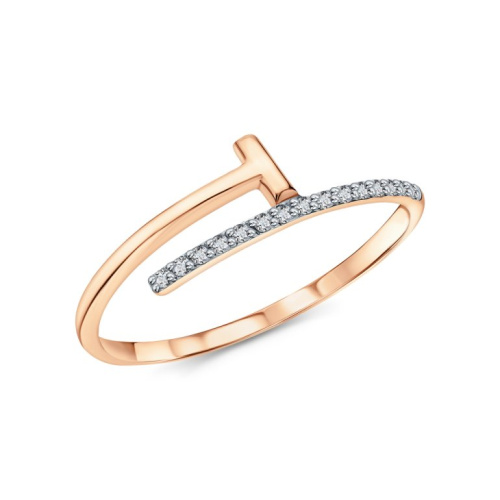 Золотое кольцо с фианитами