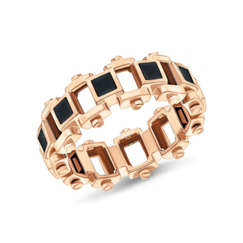 Золотое кольцо с ониксом природным