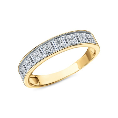 Золотое кольцо с бриллиантами выращенными