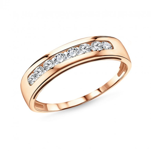 Золотое кольцо с фианитами