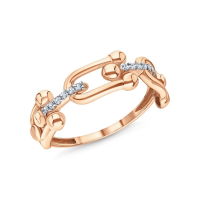 Золотое кольцо с фианитами