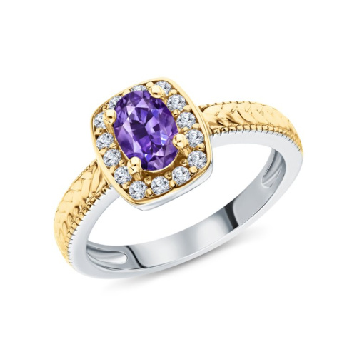 Серебряное кольцо с фианитами