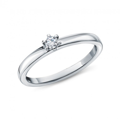 Платиновое кольцо с бриллиантами природными