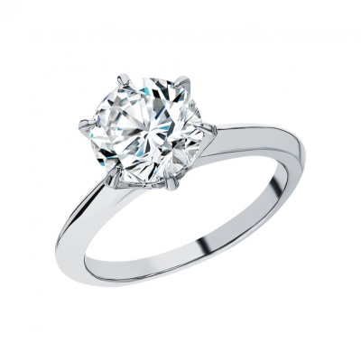 Серебряное кольцо с фианитами