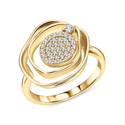 Серебряное кольцо с фианитами