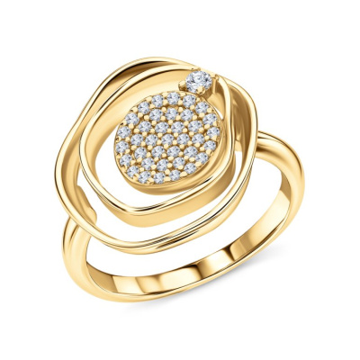 Серебряное кольцо с фианитами