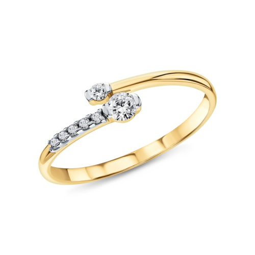 Золотое кольцо с фианитами