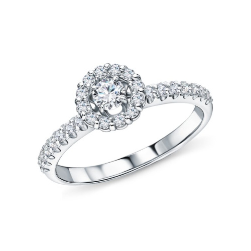 Золотое кольцо с бриллиантами природными