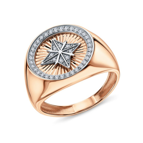 Золотое кольцо с бриллиантами природными