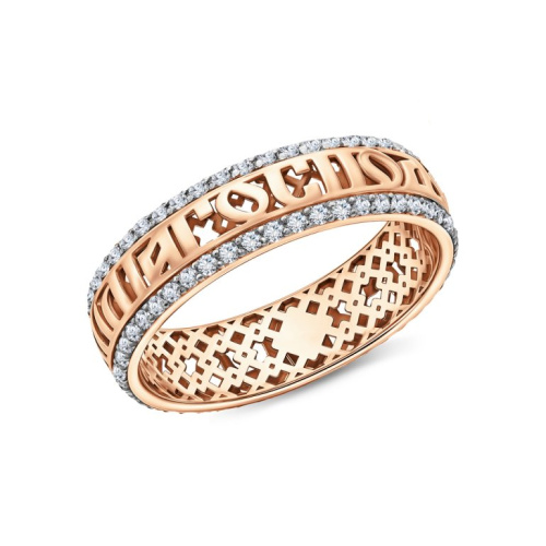 Золотое кольцо с фианитами