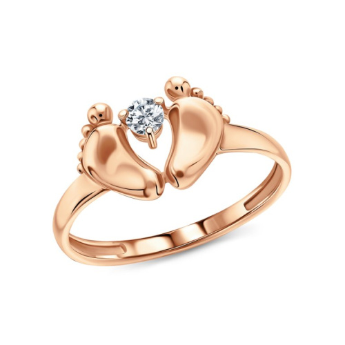 Золотое кольцо с фианитом