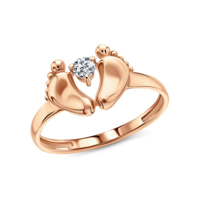 Золотое кольцо с фианитом