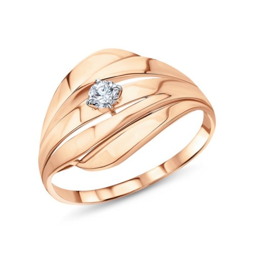 Золотое кольцо с фианитом