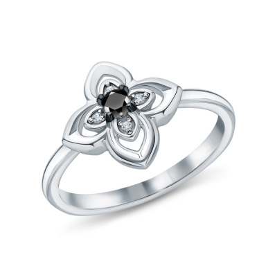 Серебряное кольцо с фианитами