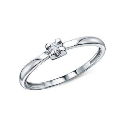 Золотое кольцо с бриллиантами природными