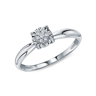 Золотое кольцо с бриллиантами природными