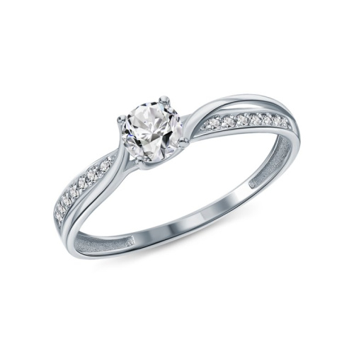 Золотое кольцо с фианитами