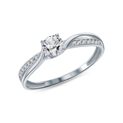 Золотое кольцо с фианитами