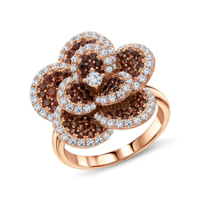 Серебряное кольцо с фианитами