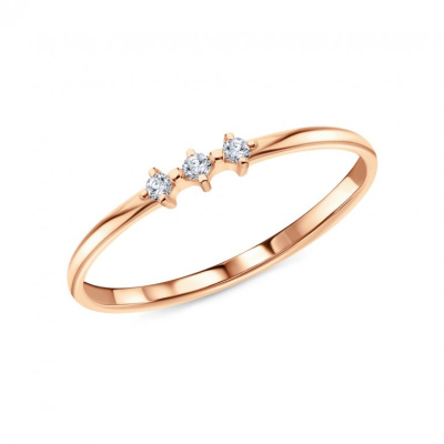 Золотое кольцо с фианитами